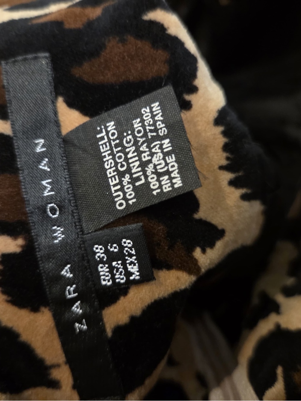 Zara Leopard-Print Pencil Skirt - Black and Tan - Picture 7 of 7